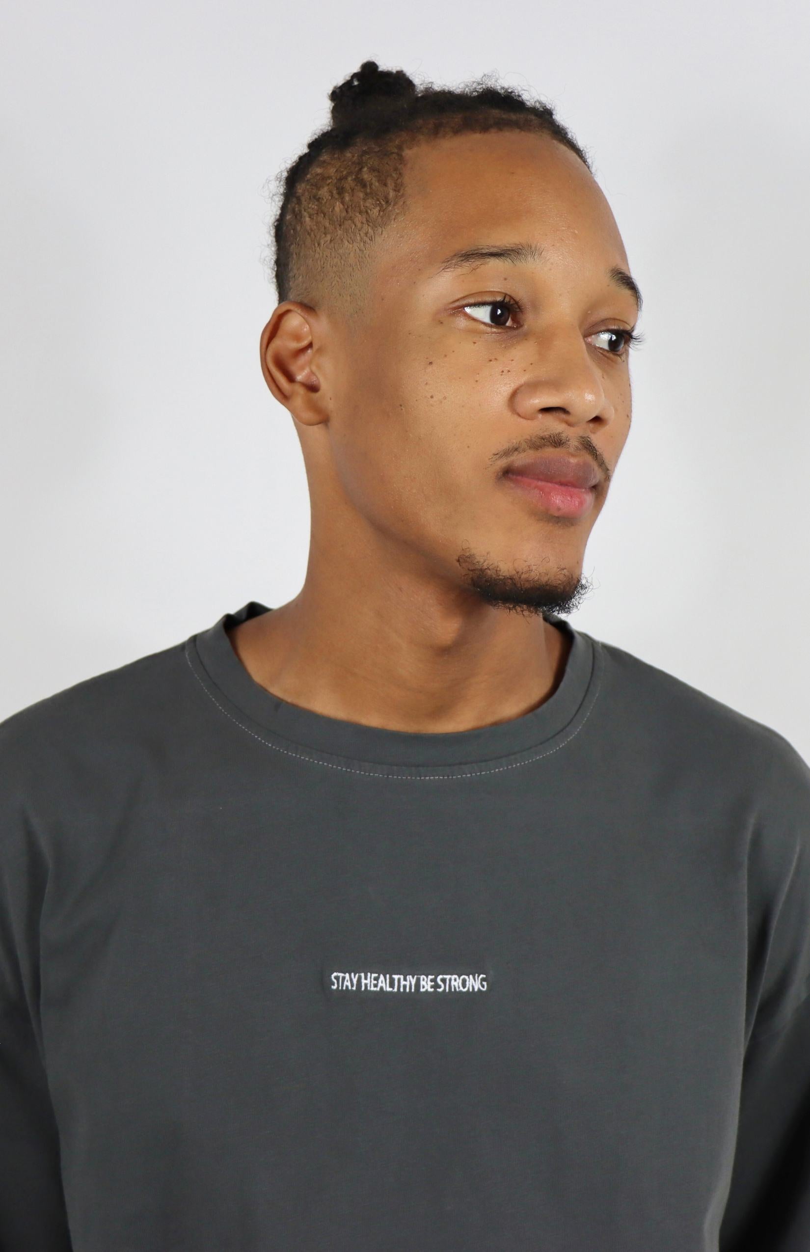 Faded gray oversized T-shirt