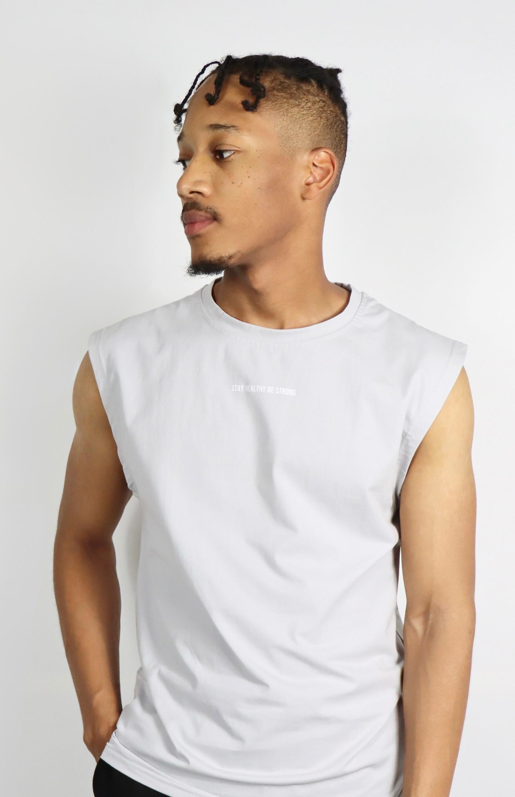 light gray oversized cutoff