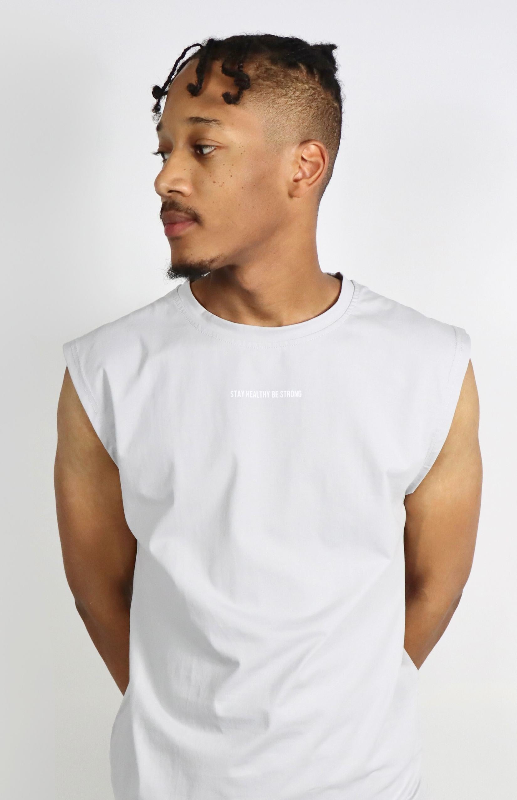 light gray oversized cutoff