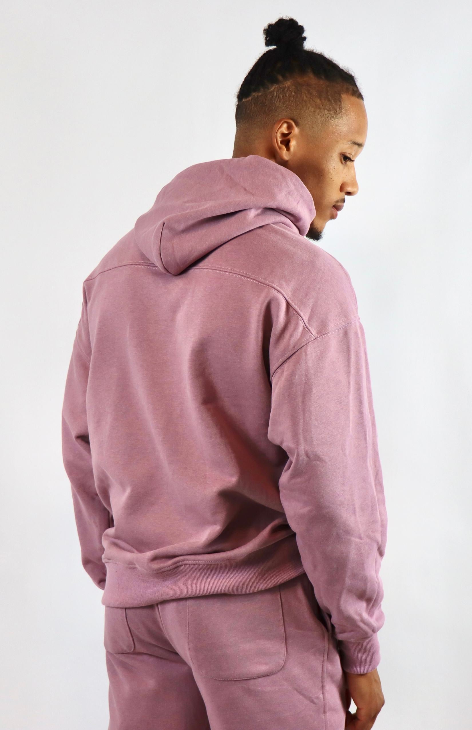 Soft berry oversized pullover hoodie