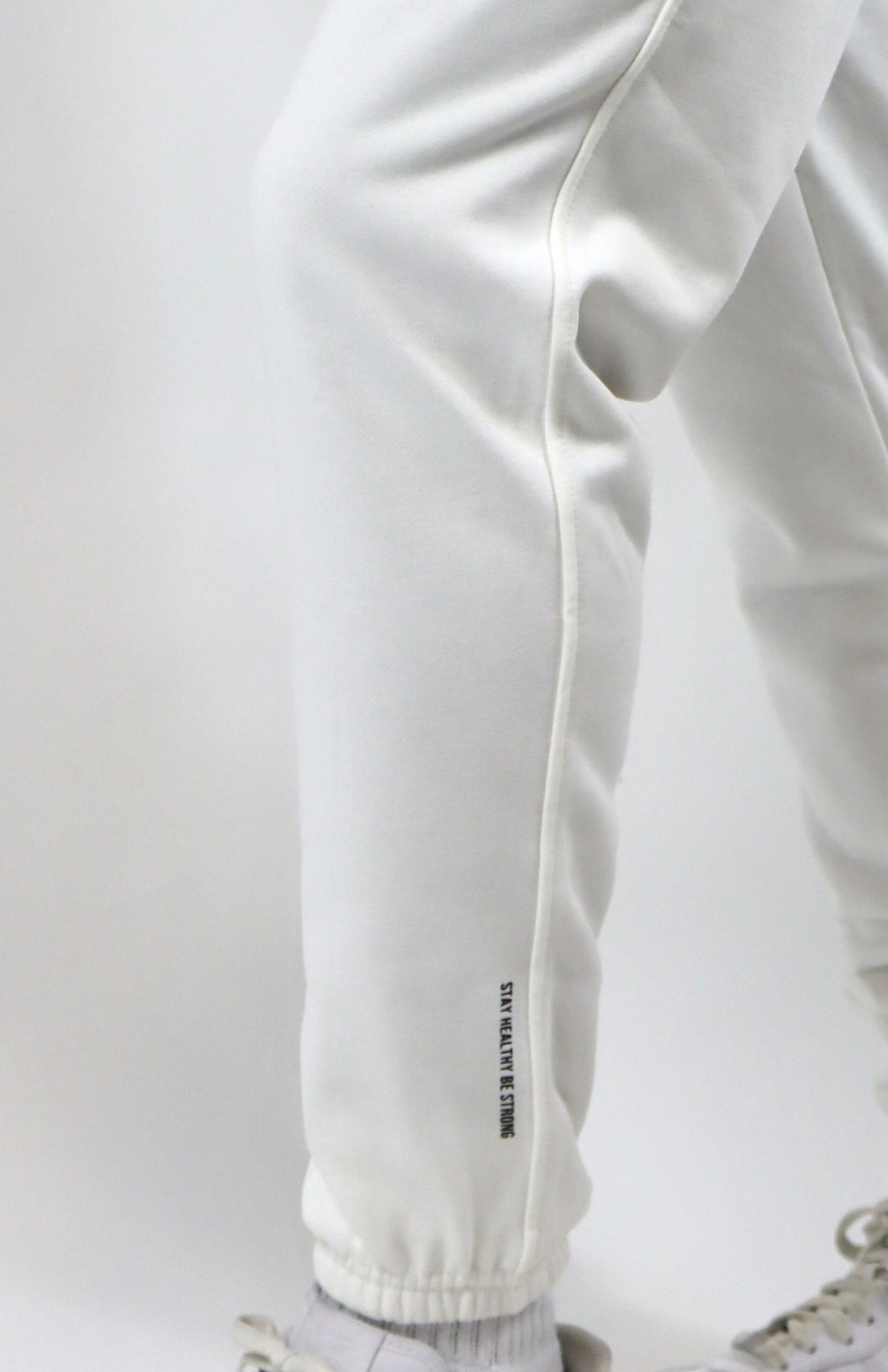 White oversized French Terry joggers