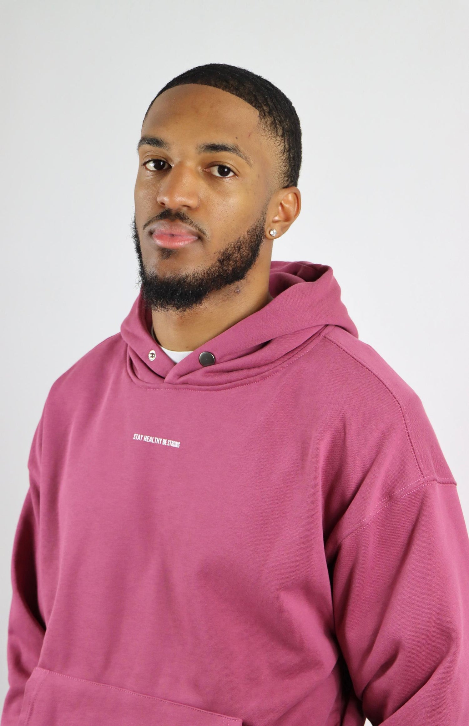 Burgundy oversized pullover hoodie