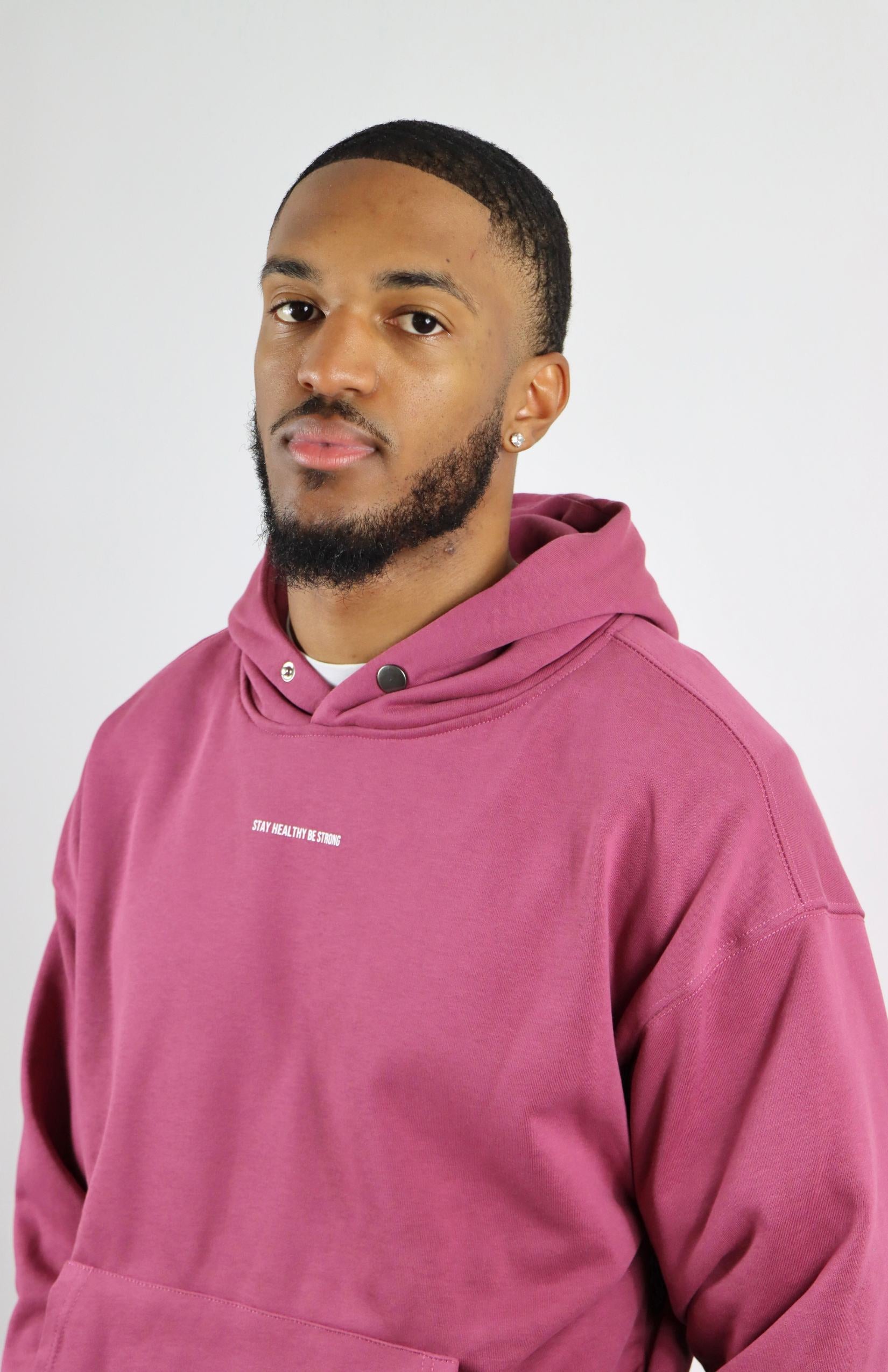 Burgundy oversized pullover hoodie