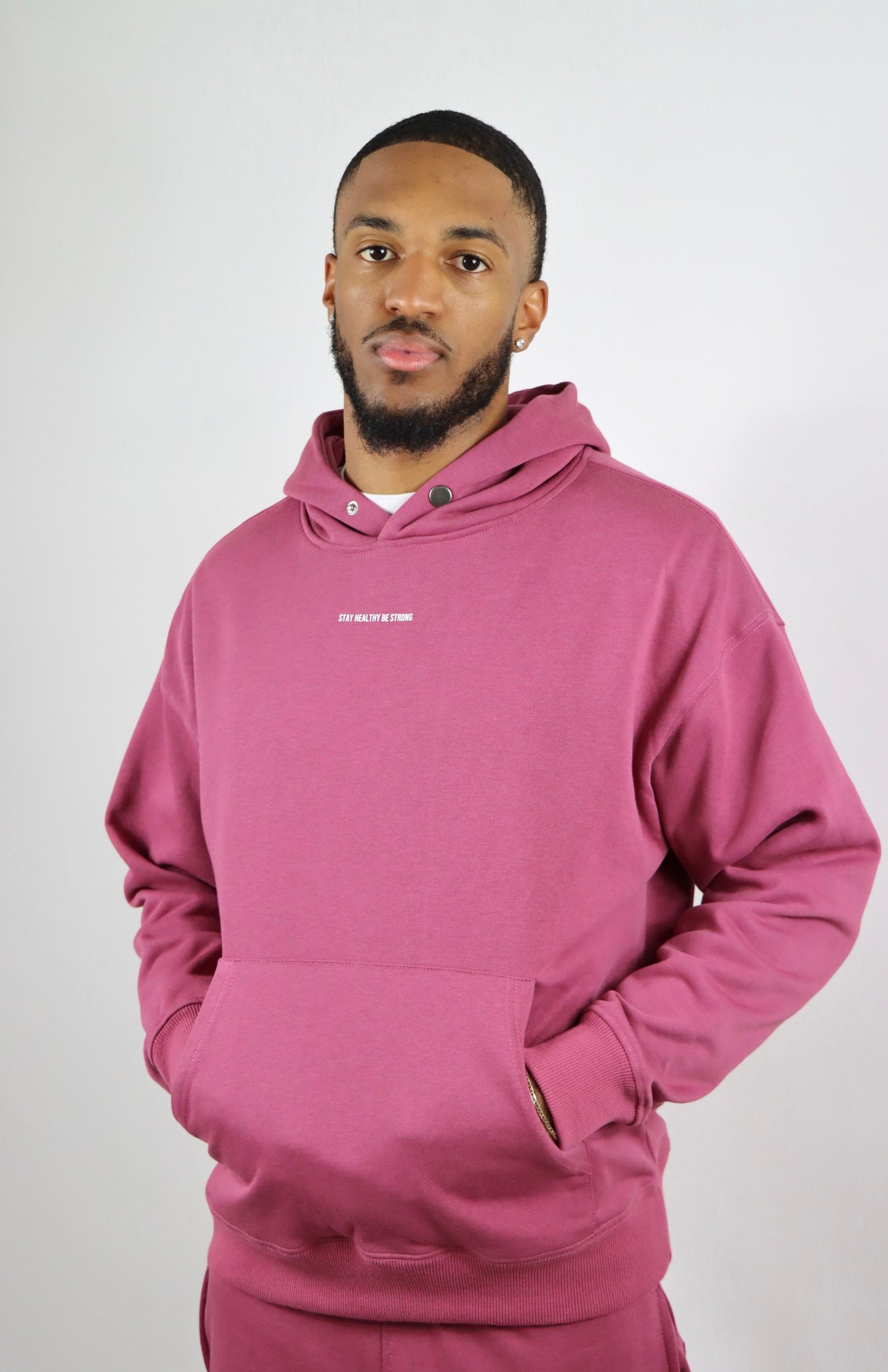Burgundy oversized pullover hoodie