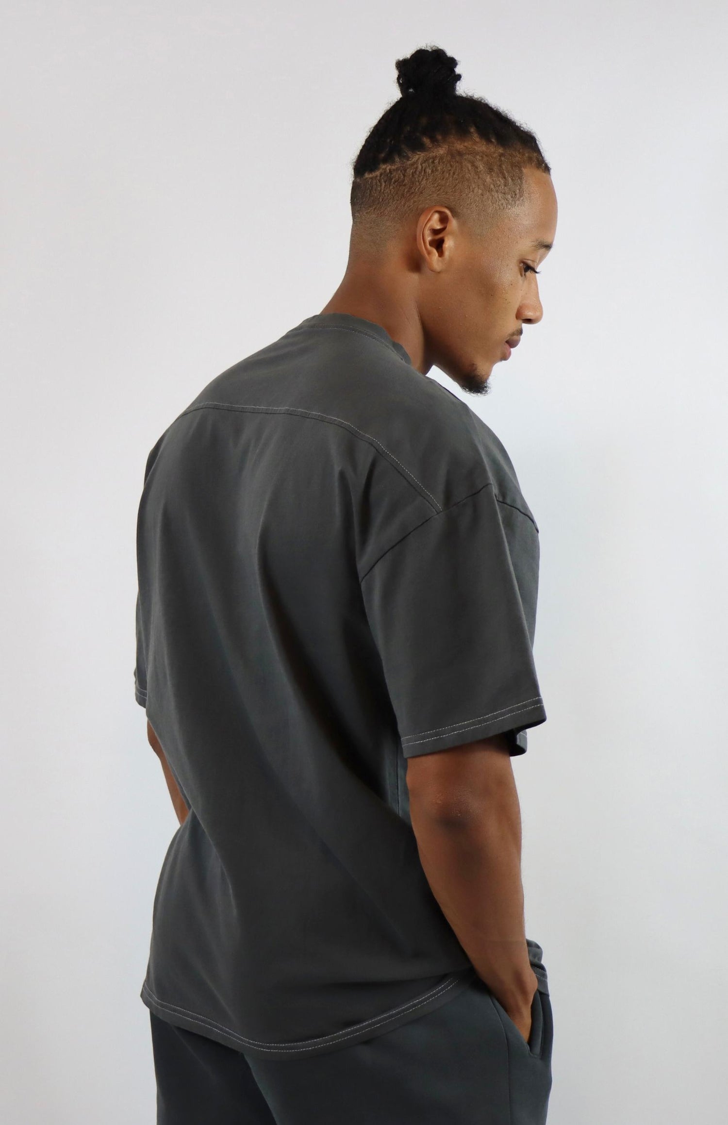 Faded gray oversized T-shirt