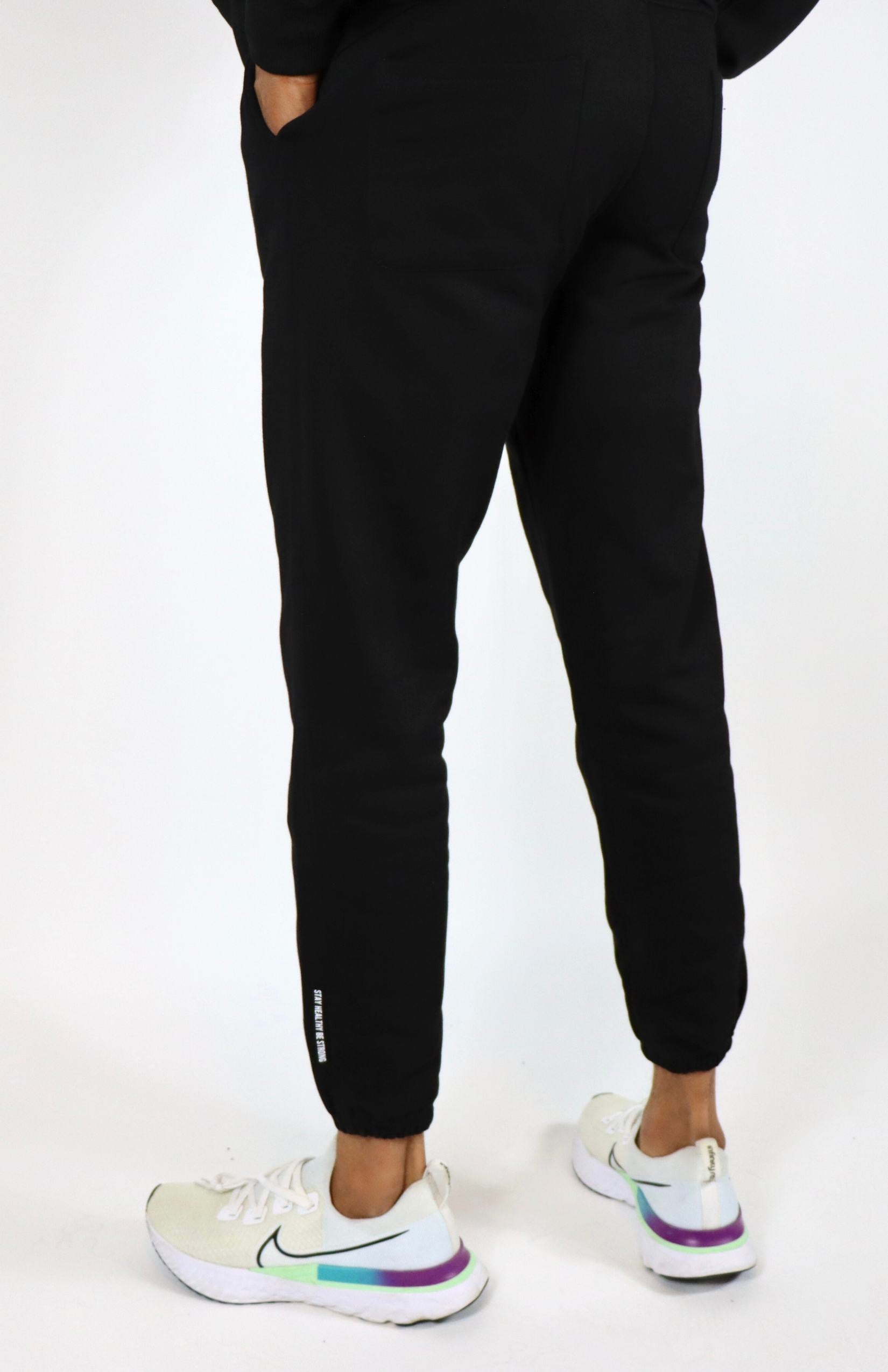 Black french terry oversized joggers