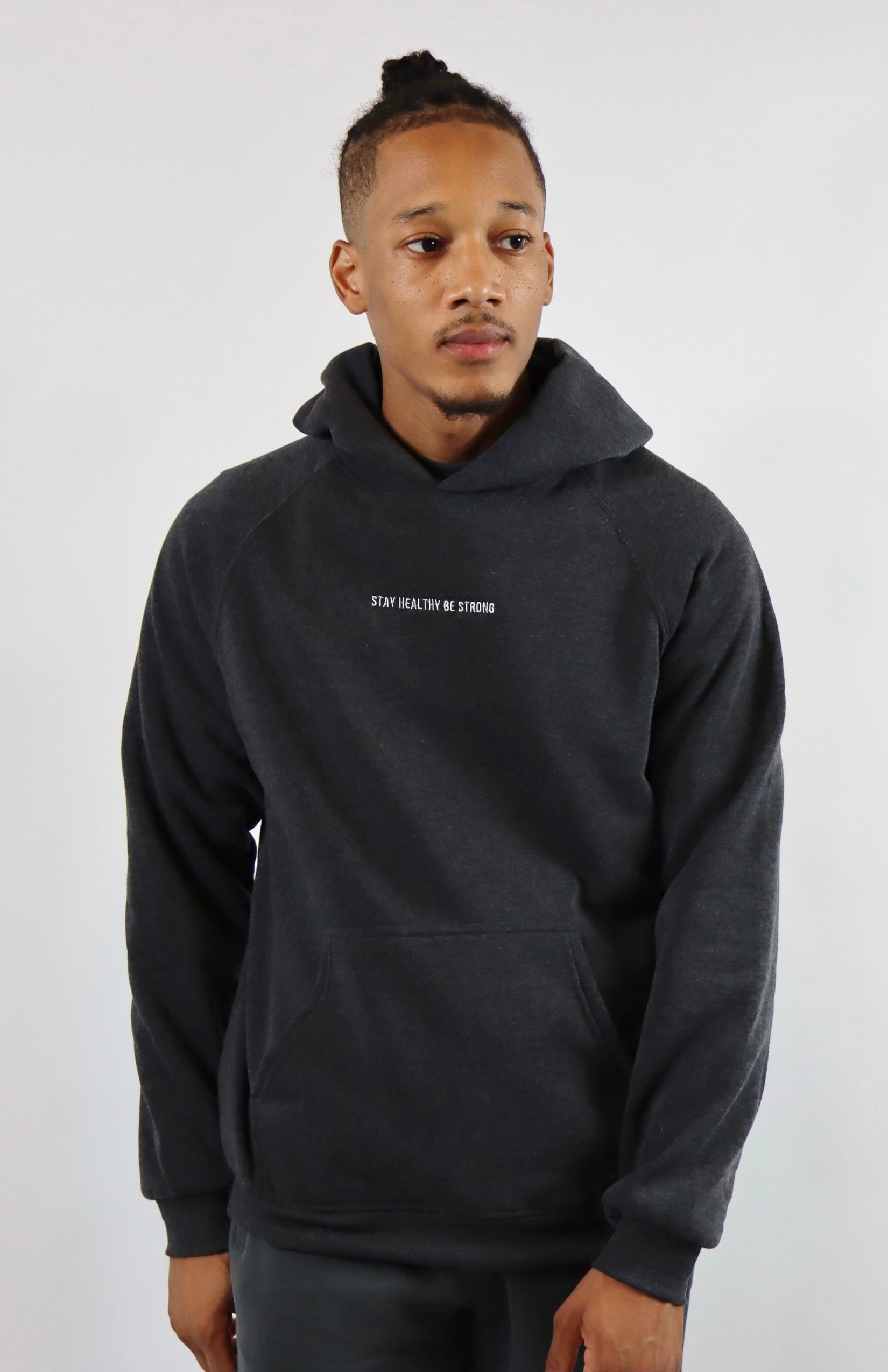 Vintage dark gray oversized fleece hoodie