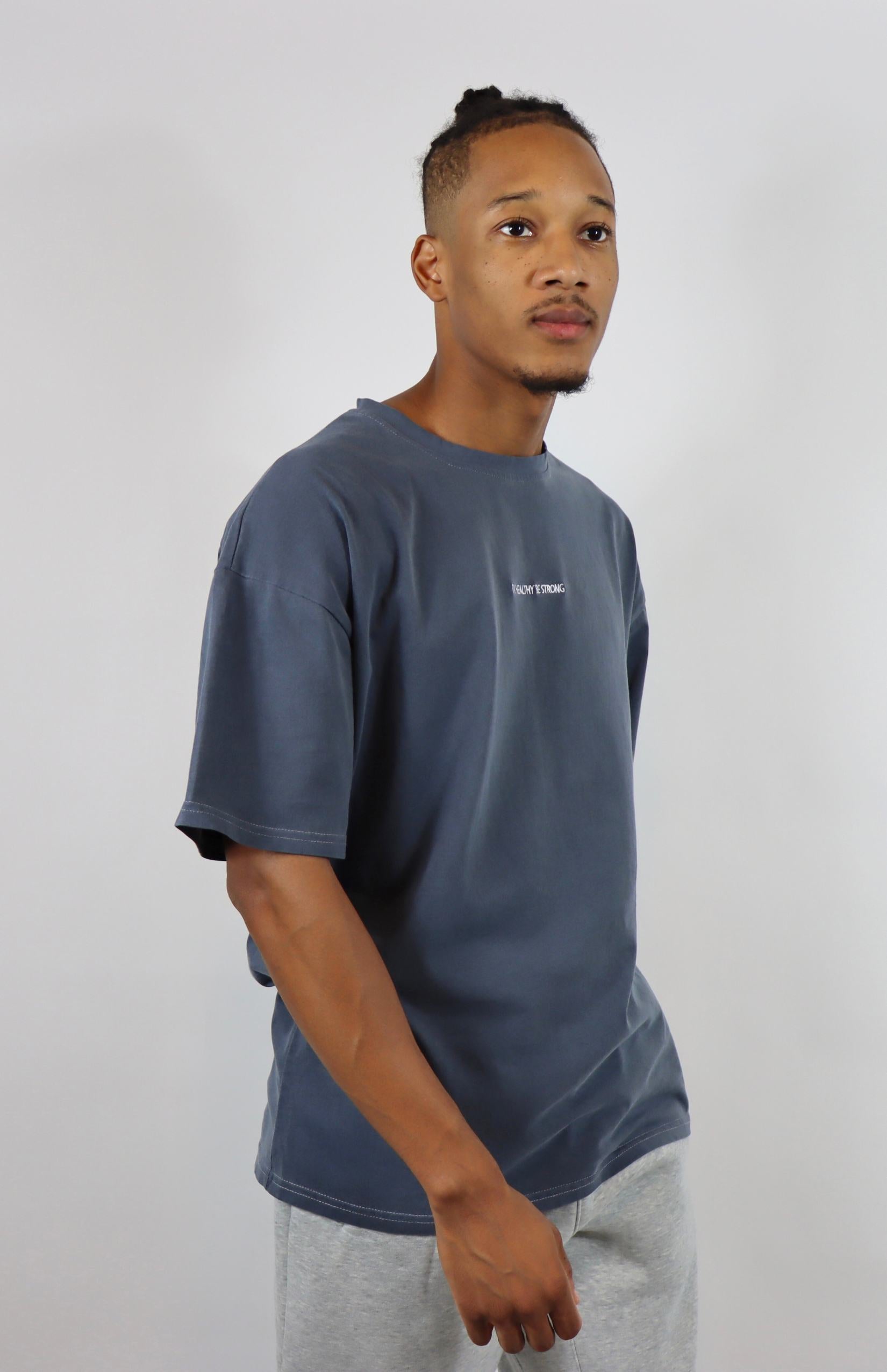 Faded blue oversized T-shirt