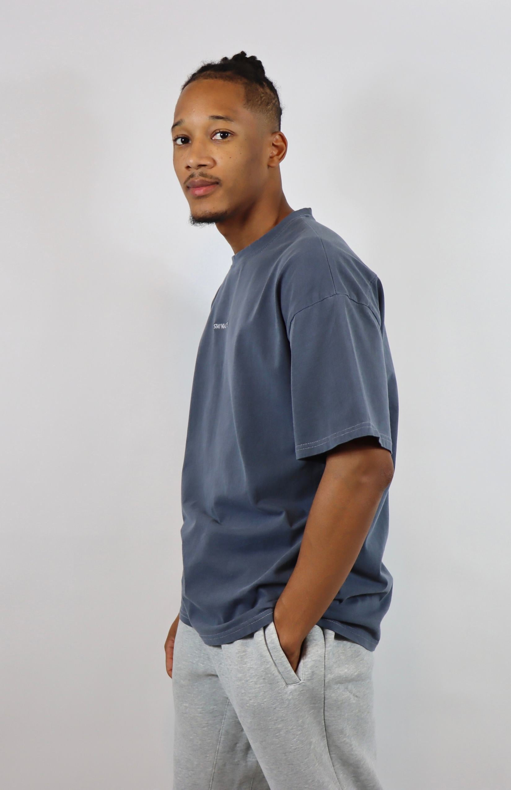 Faded blue oversized T-shirt