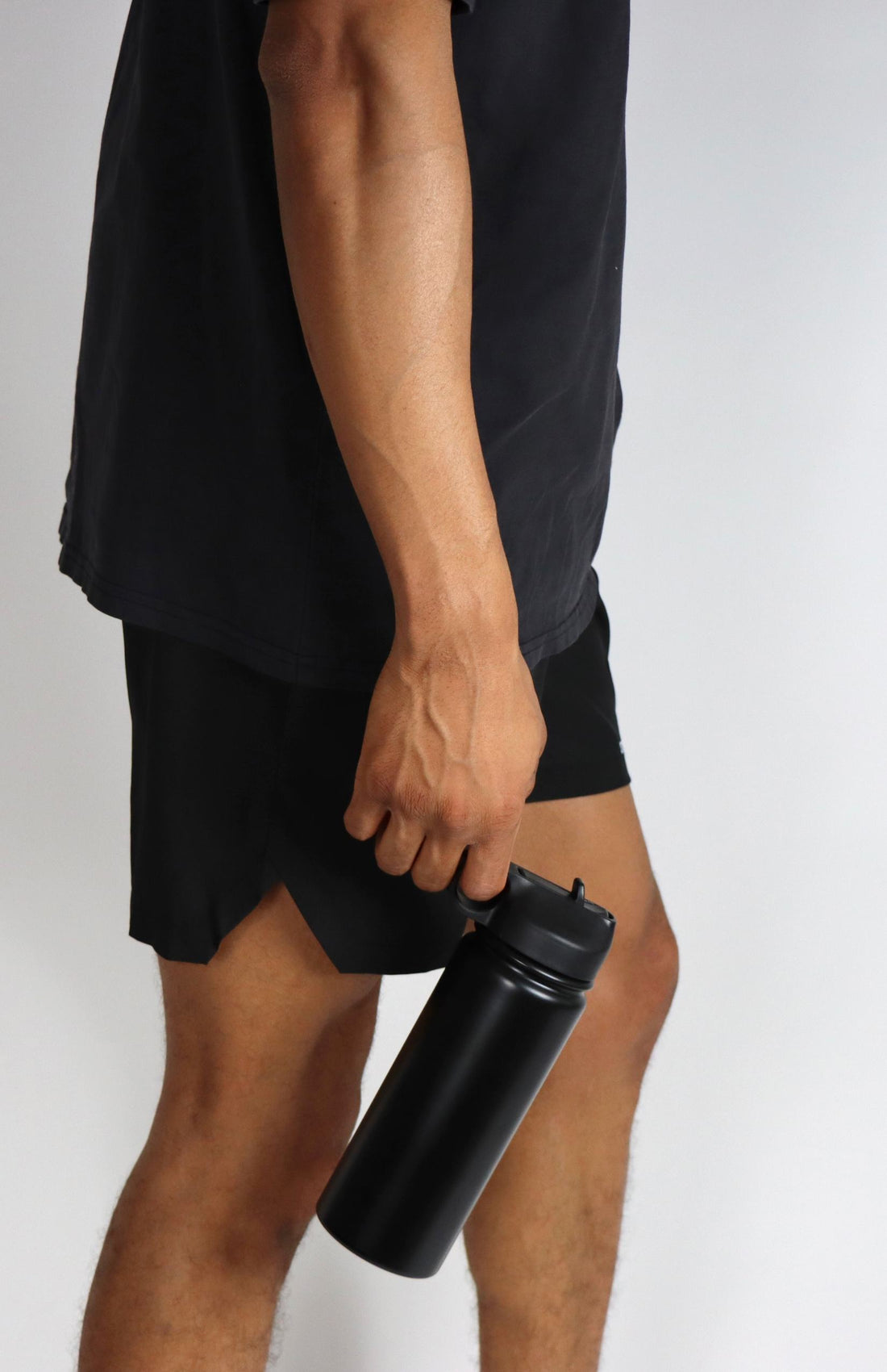 black stainless steel bottle