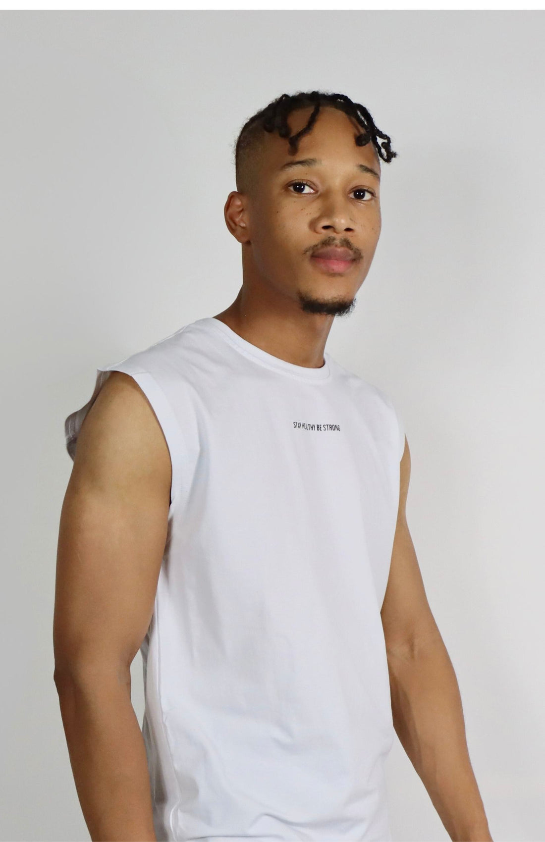 white oversized cutoff