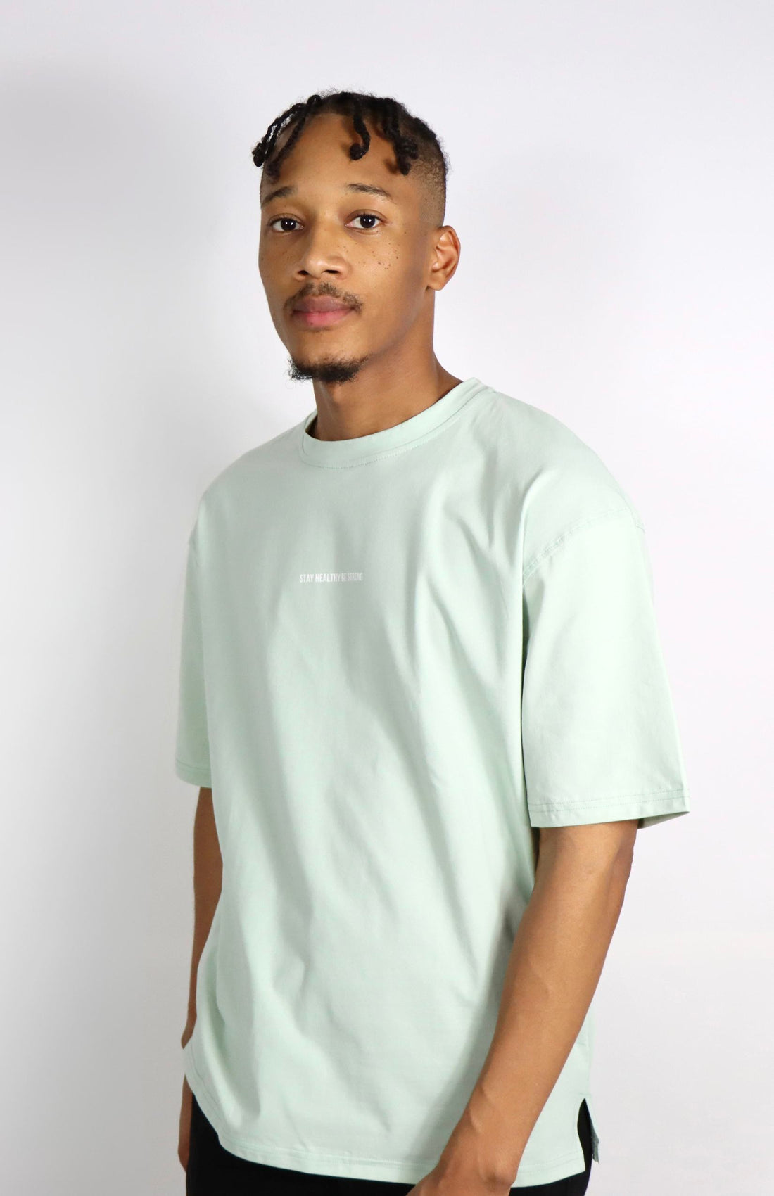 light green oversized tee