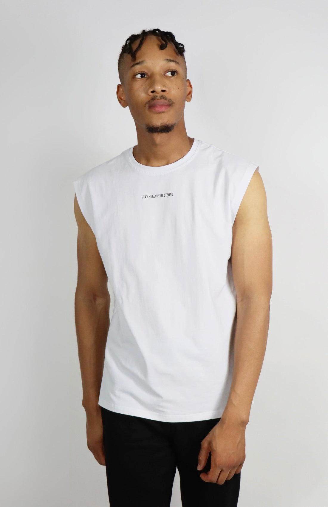 white oversized cutoff