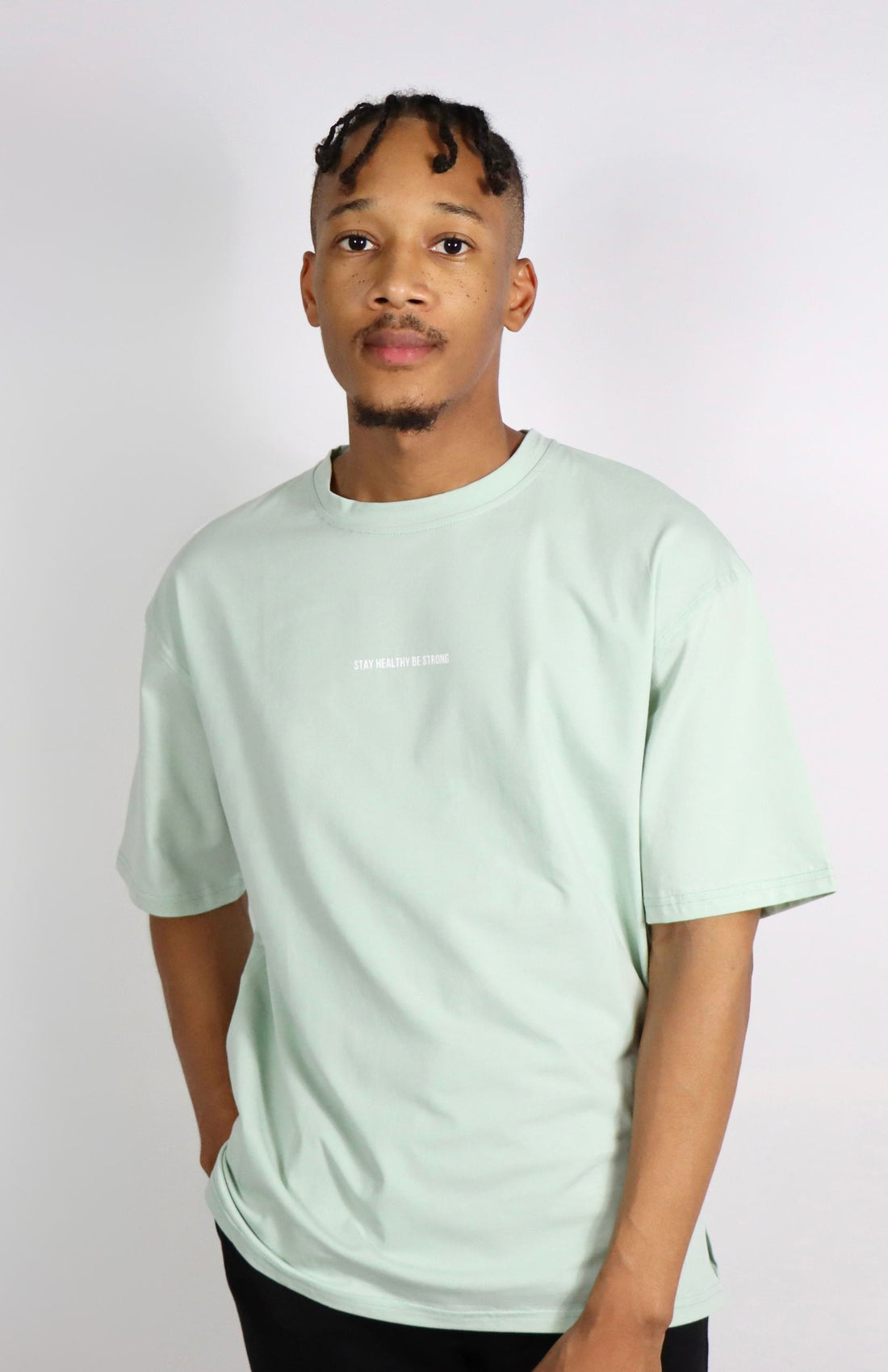 light green oversized tee