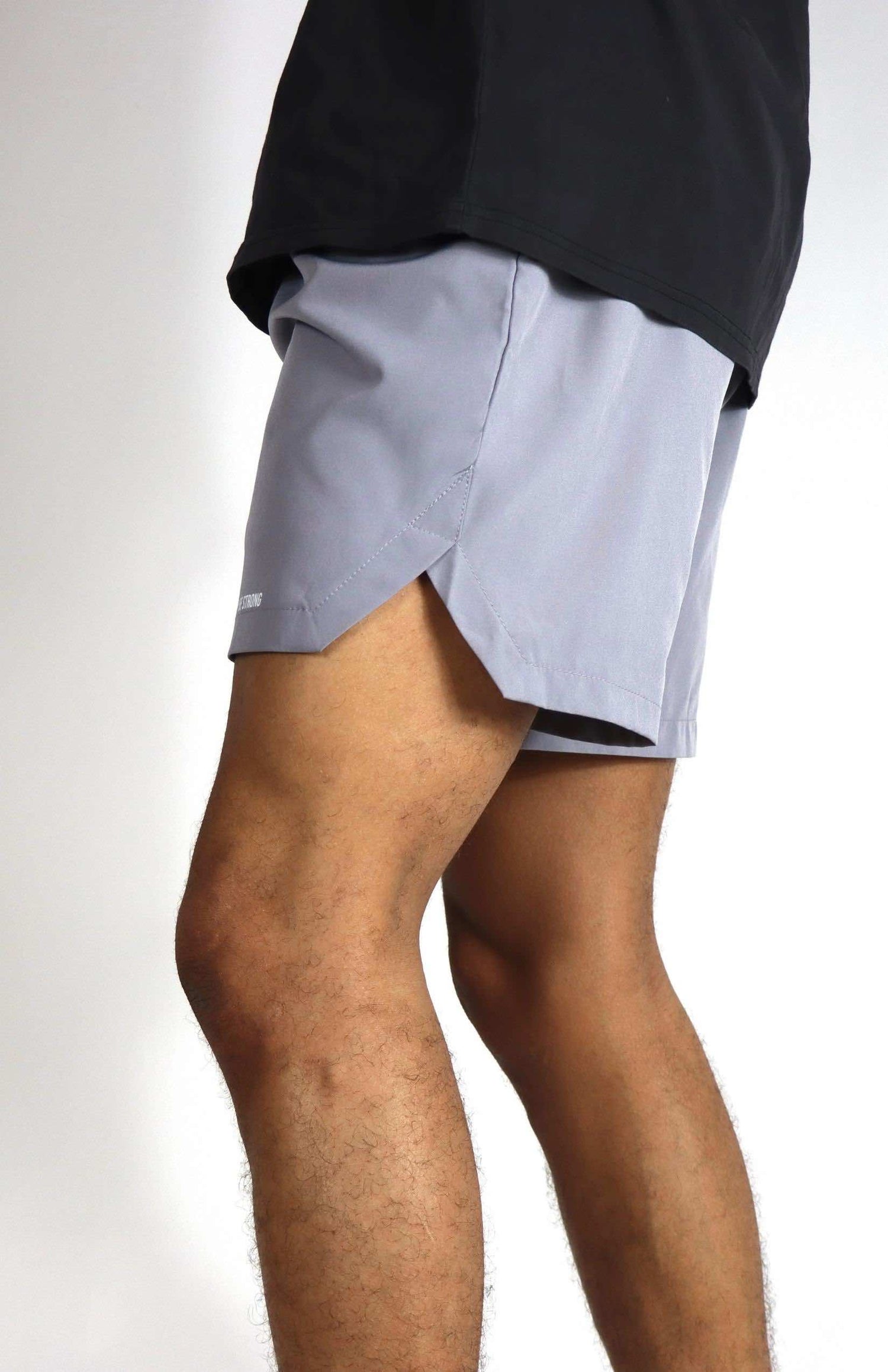 gray unlined running shorts 