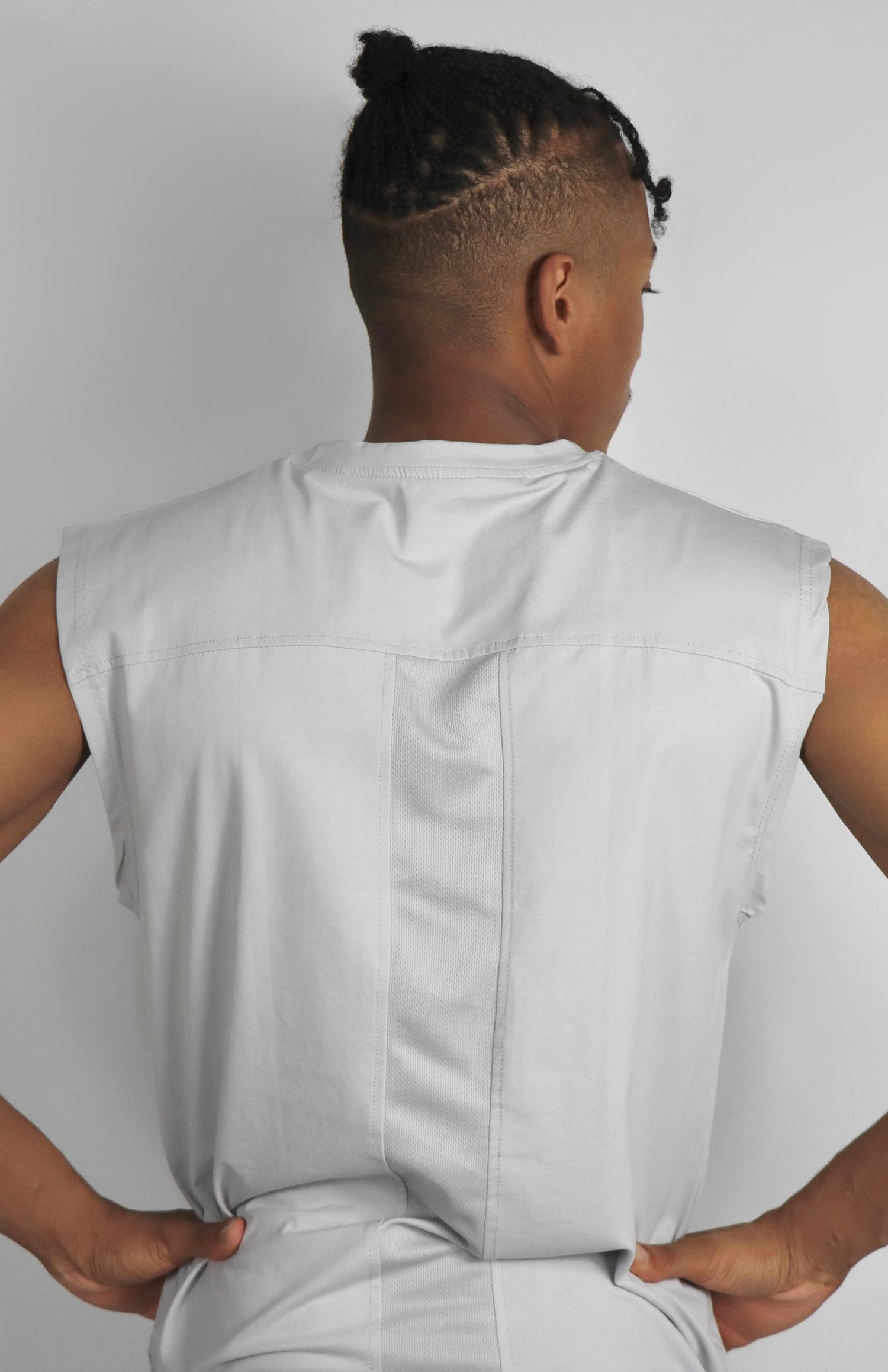 light gray oversized cutoff