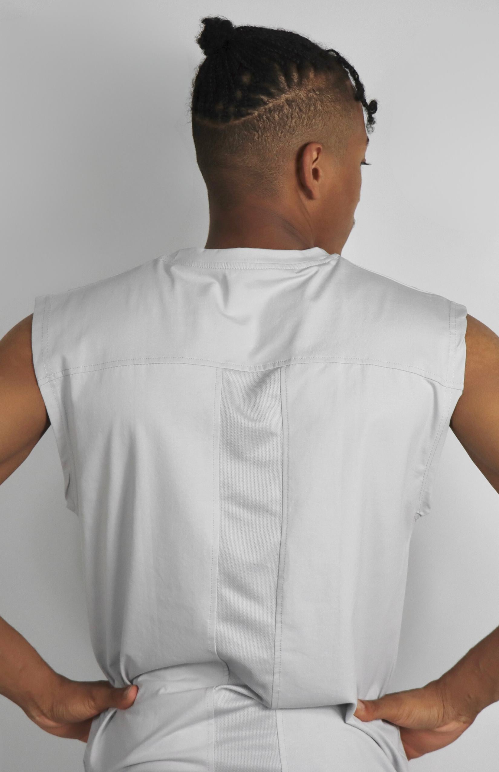 light gray oversized cutoff