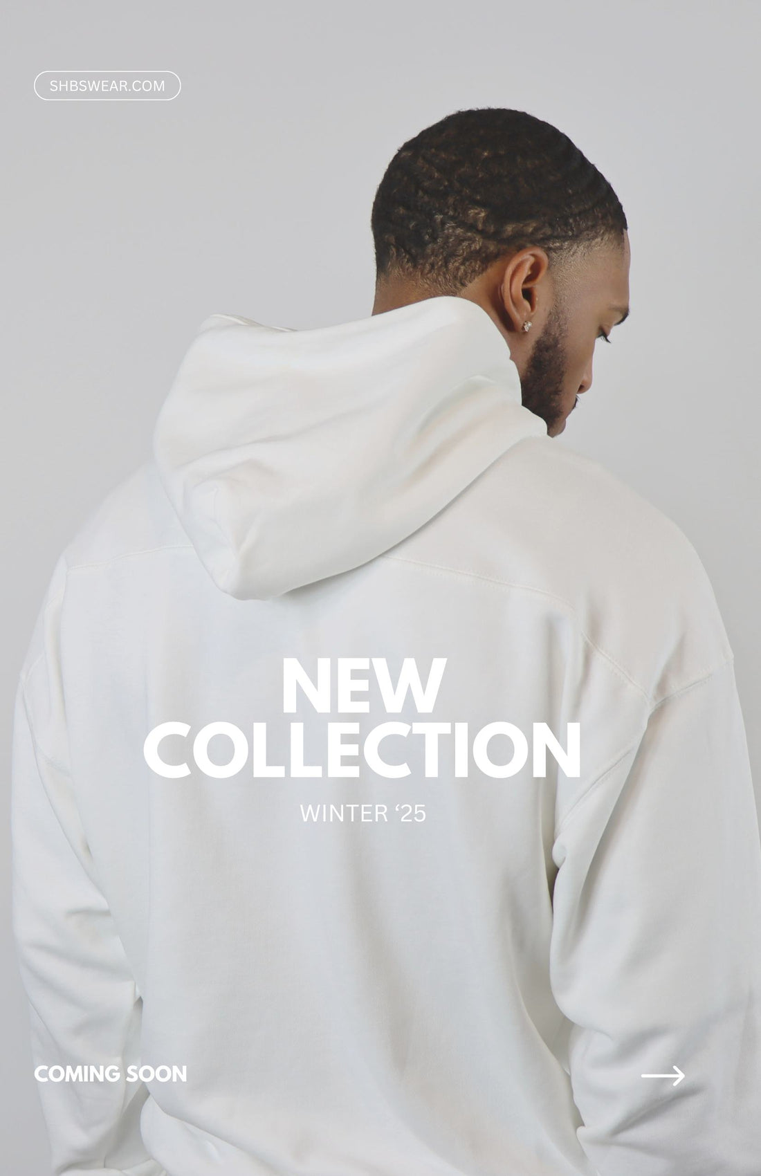 White pullover hoodie