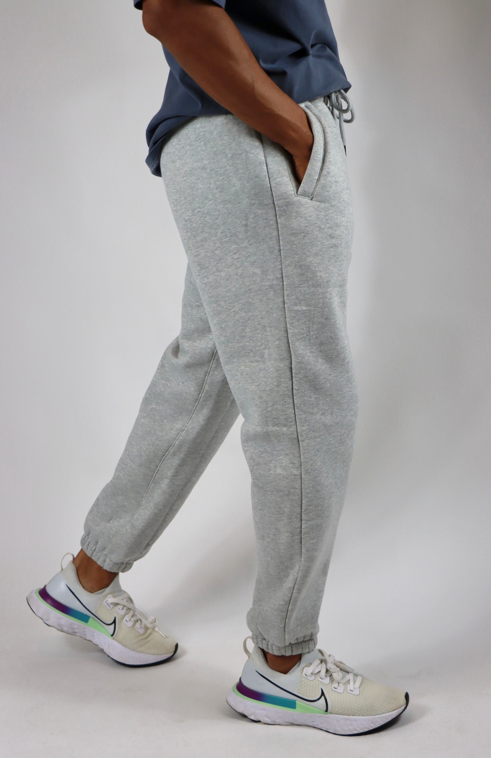 Light gray oversized sweatpants