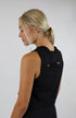 Black cropped sleeveless tank top 