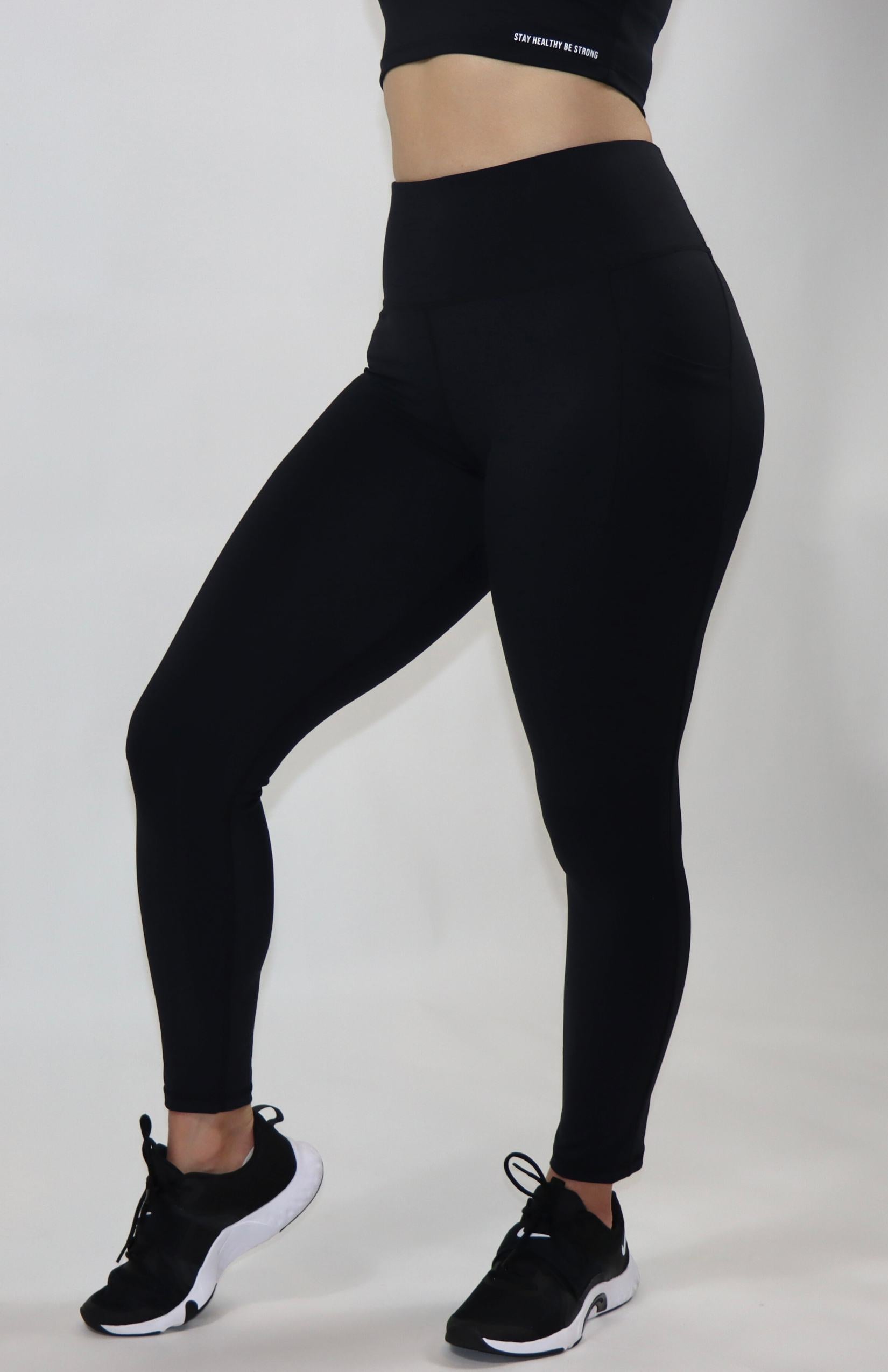 Black high waist pocket leggings